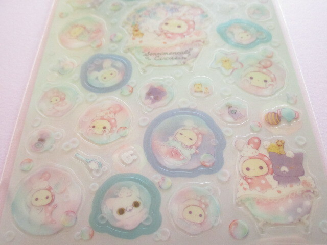 Photo: Kawaii Cute Stickers Sheet Sentimental Circus San-x *ぬくもり泡沫シャボンの夜に (SE71601)
