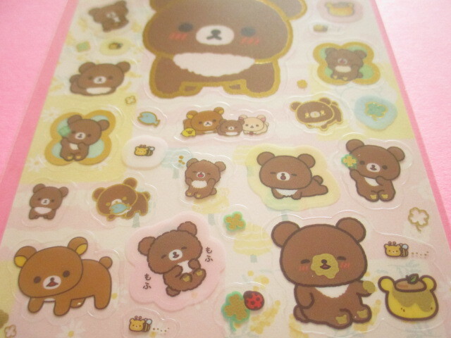Photo: Kawaii Cute Stickers Sheet Rilakkuma San-x *チャイロイコグマのくまきゅんDays (SE71301)