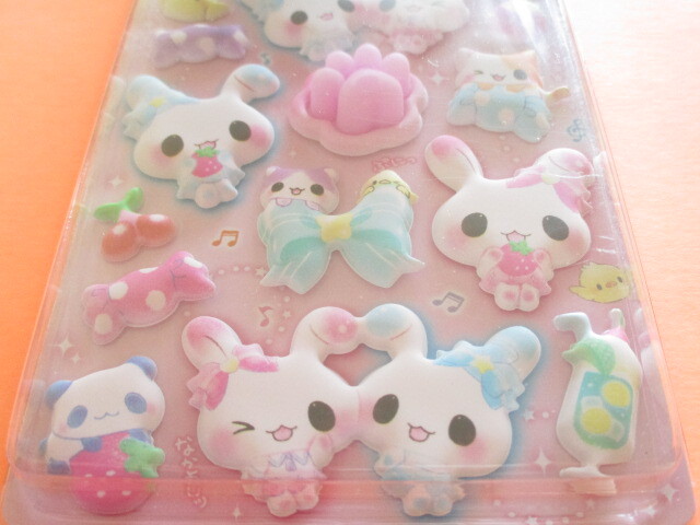 Photo: Kawaii Cute Special Puffy Sickers Sheet Q-Lia *Candy Twins (01191)