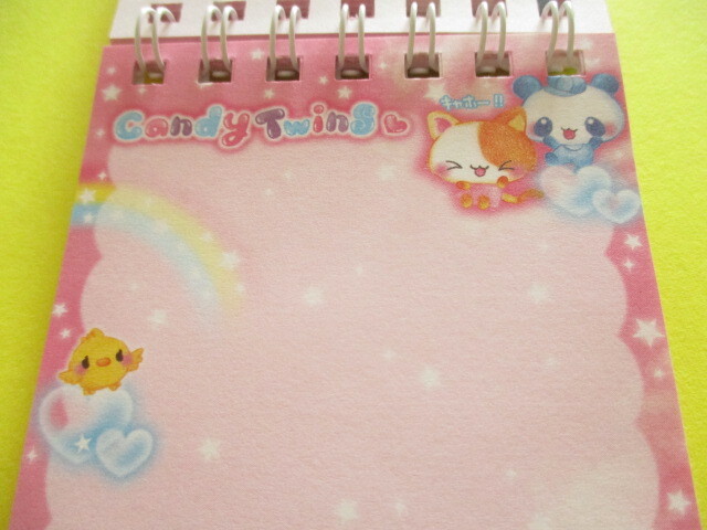 Photo: Kawaii Cute Spiral Medium Memo Pad Candy Twin Q-LiA *Happy Friends (00170)