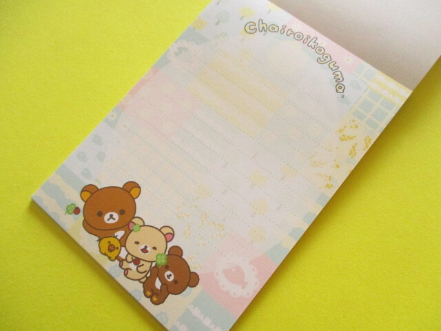 Photo: Kawaii Cute Large Memo Pad Rilakkuma San-x *チャイロイコグマのくまきゅんDays (MH30602)