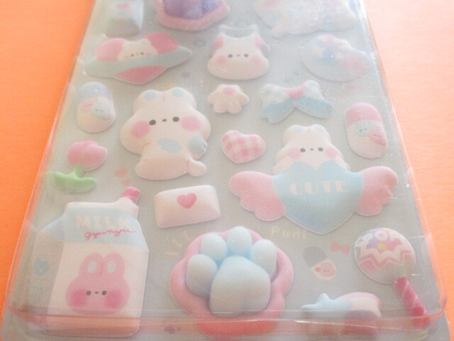 Photo: Kawaii Cute Special Puffy Sickers Sheet Q-Lia *Light blue usababy (01192)