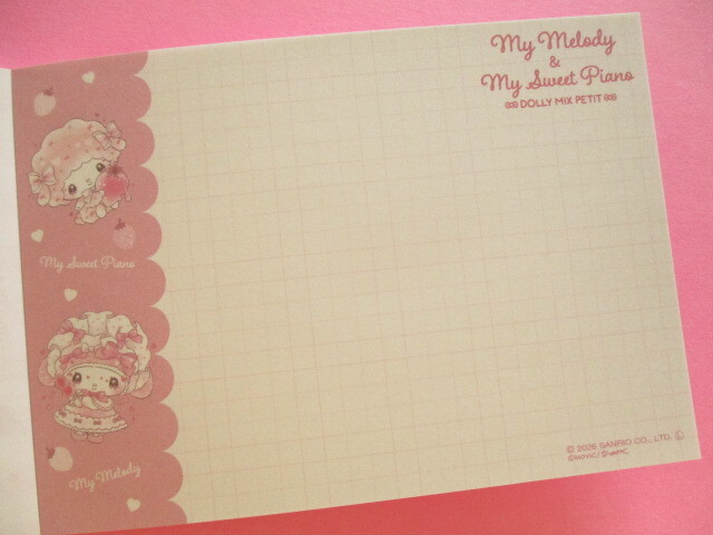 Photo: Kawaii Cute Large Memo Pad Dolly Mix Kamio Japan *My Melody & My Sweet Piano (307753) 