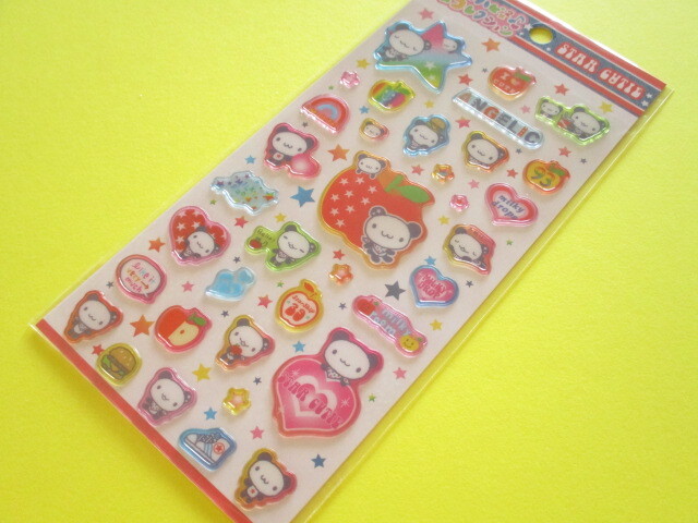 Photo1: Kawaii Cute Sticker Sheet 平成ハピ×2 コレクション San-x *Star Cutie (SE74503)
