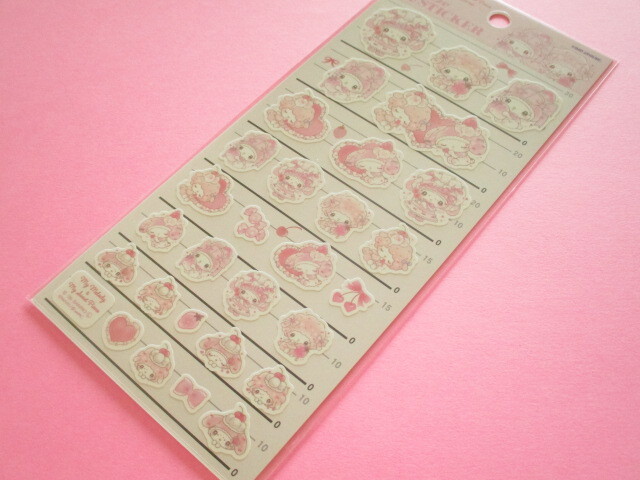 Photo1: Kawaii Cute 4 Size Stickers Sheet Dolly Mix Kamio Japan *My Melody & My Sweet Piano (307762)