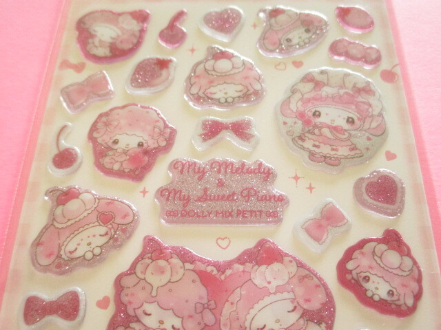 Photo: Kawaii Cute Candy Glitter Stickers Sheet Dolly Mix Kamio Japan *My Melody & My Sweet Piano (307761)