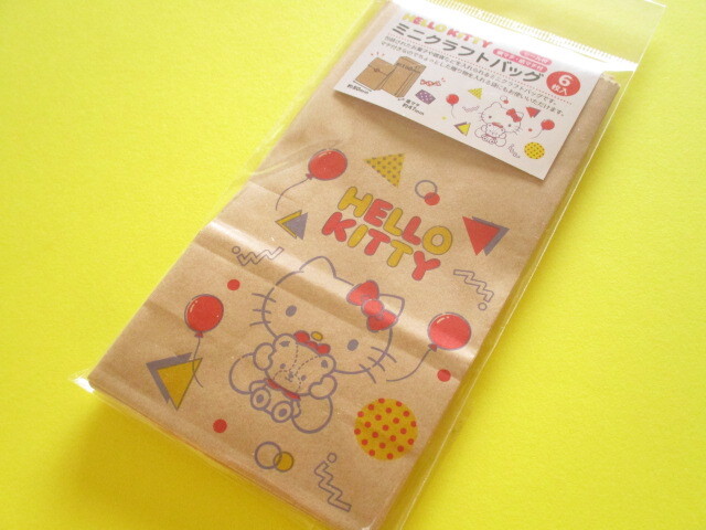 Photo1: 6 pcs Gusset Mini Craft Paper Bags Set Sanrio *Hello Kitty (MKB-KT)