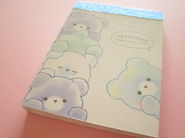 Photo1: Kawaii Cute Tarochans Mini Memo Pad Crux *クマタロブルー (139291)