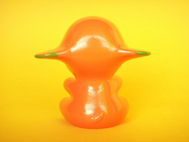 Photo: Kawaii Elephant Mini Rubber Doll Kitschy Toy Orange Novelty