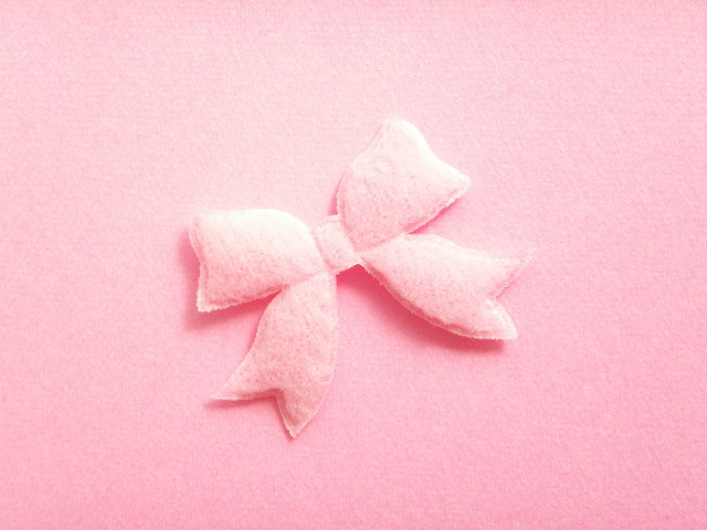 Photo: 10 pcs Kawaii Cute Craft Supplies Padded Ribbon Bow Applique Polka Dots Pink