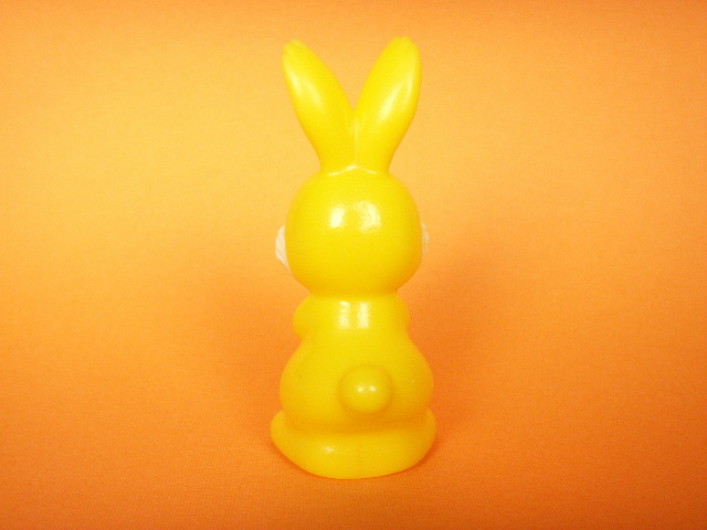 Photo: Kawaii Bunny Mini Rubber Doll Toy Yellow Standing Novelty 