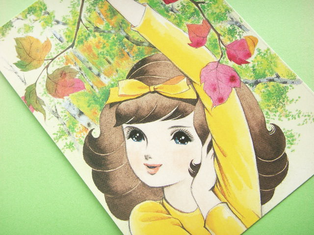 Photo: Japanese Retro Illustration Postcard Cute Girl Miyako *29