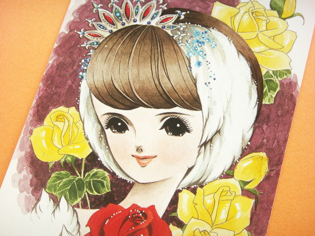 Photo: Japanese Retro Illustration Postcard Cute Girl Miyako *30