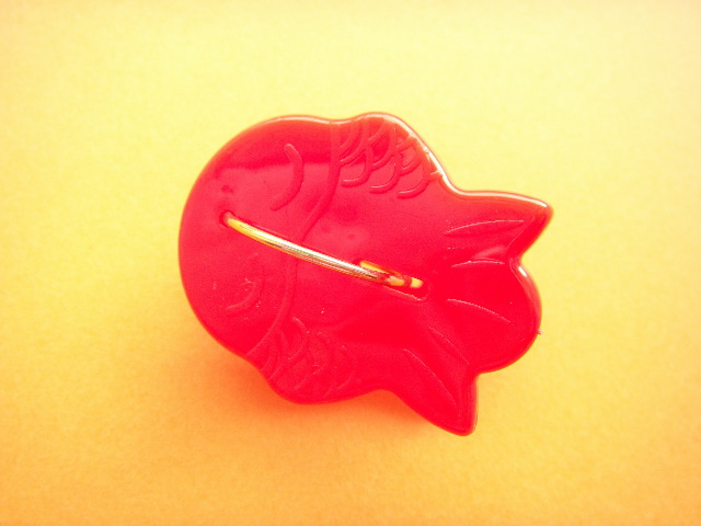 Photo: Red Kingyo Goldfish Paperclip Stationery Novelty Goods