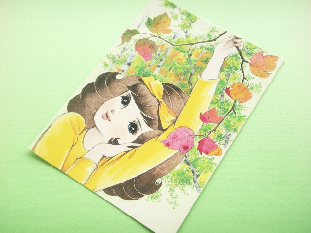 Photo1: Japanese Retro Illustration Postcard Cute Girl Miyako *29